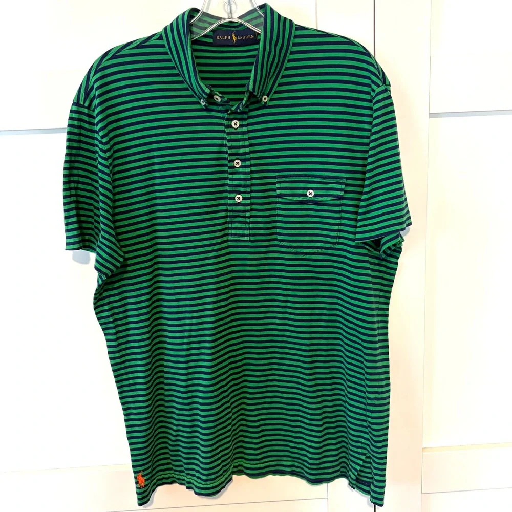 Bundle of 2 Ralph‎ Lauren Striped Polo Shirts in Size L